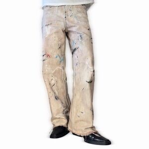 Zara Reworked – After the War painting wide leg size 24